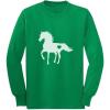 imageTstars  Gift for Horse Lover Love Horses Youth Kids Long Sleeve TShirtGreen