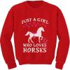 imageTstars  Just A Girl Who Loves Horses Horse Lover Gift ToddlerKids SweatshirtRed