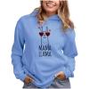 imageTstars  Mama Llama Gift for wifeMother Cute Women HoodieCalifornia Blue