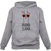 imageTstars  Mama Llama Gift for wifeMother Cute Women HoodieGray