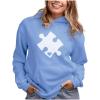 imageTstars Autism Awareness Sweatshirt Heart Cut Puzzle Autism Women HoodieCalifornia Blue
