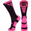 imageTstars Gift for Volleyball Fans Players  Volleyball Logo Athletic Crew SocksBlackPink