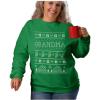 imageTstars Grandma Christmas Sweatshirt Nana Grandmother Gifts Ugly Xmas Holiday Sweatshirts for WomenGreen
