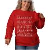 imageTstars Grandma Christmas Sweatshirt Nana Grandmother Gifts Ugly Xmas Holiday Sweatshirts for WomenRed