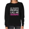 imageTstars Grandma Sweatshirt My Favorite People Call Me Grandma Nana Gift Women SweatshirtBlack