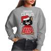 imageTstars Santa Claws Ugly Christmas Sweatshirt for Women Teen Girls Funny Cat Womens Xmas Holiday SweatshirtsGray