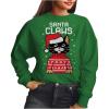 imageTstars Santa Claws Ugly Christmas Sweatshirt for Women Teen Girls Funny Cat Womens Xmas Holiday SweatshirtsGreen