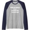 imageVolleyball Is My Favorite Season Gift for Volleyball Lovers Raglan Baseball TeeNavy BlueAthletic Heather