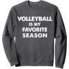 imageVolleyball Is My Favorite Season Gift for Volleyball Lovers SweatshirtDark Heather Grey