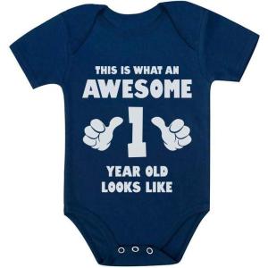 image1st Birthday Outfit Boy Girl This is What an Awesome 1 Year Old Looks Like First Bday Baby BodysuitNavy