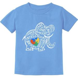 imageAutism Awareness Elephant Toddler Kids TShirtCalifornia Blue