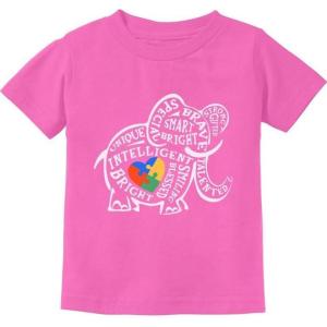 imageAutism Awareness Elephant Toddler Kids TShirtPink