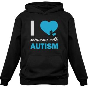 imageAutism Awareness Hoodie I Love Someone with Autism Women HoodieBlack