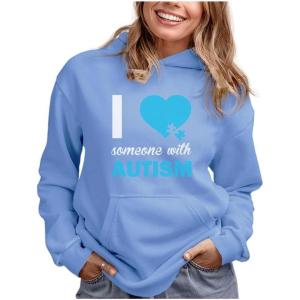 imageAutism Awareness Hoodie I Love Someone with Autism Women HoodieCalifornia Blue
