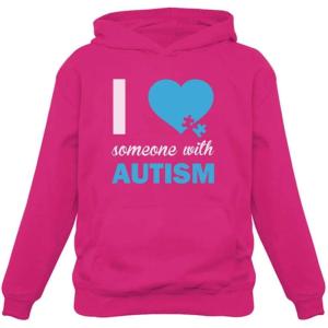 imageAutism Awareness Hoodie I Love Someone with Autism Women HoodiePink