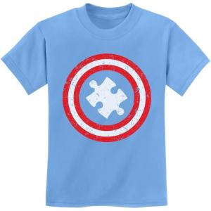 imageAutism Awareness Kids Shirt Puzzle Superhero Captain Autism Kids TShirtCalifornia Blue