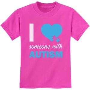 imageAutism Awareness Shirt I Love Someone with Autism Kids TShirtPink