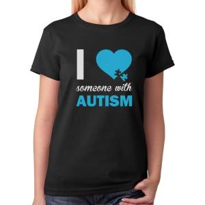 imageAutism Awareness Shirt for Women I Love Someone with Autism Women TShirtBlack