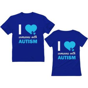imageAutism Awareness Shirts Men Women Love Autism Mom Dad Puzzle Matching Shirts Set Dad Blue SmallMom Blue XXLarge