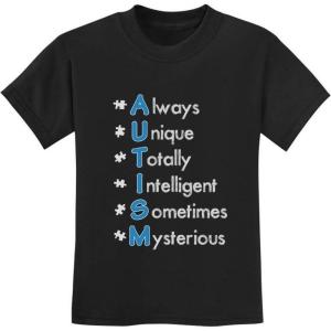 imageAutism Shirt Always Unique Autism Awareness Youth Kids TShirtBlack