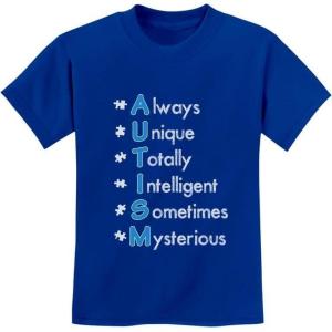 imageAutism Shirt Always Unique Autism Awareness Youth Kids TShirtBlue