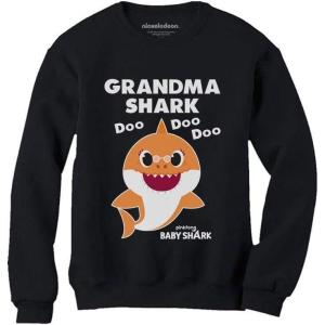 imageGrandma Shark Doo Doo Doo Baby Shark Nana Women SweatshirtBlack