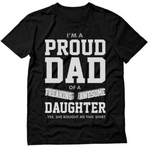 imageIm a Proud Dad Shirt Funny Gifts for Dads Grandfather Fathers Day Awesome Grandpa Abuelo Papa Shirts for MenBlack
