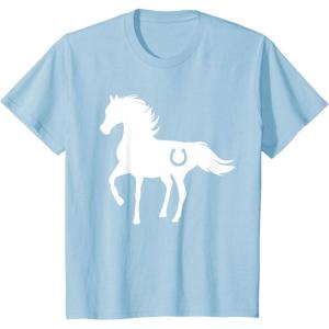 imageKids Gift For Horse Lover  Love Horses Kids TShirtBaby Blue