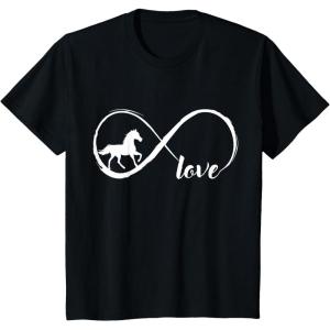 imageKids Gift For Horse Lover Infinite Love for kids TShirtBlack