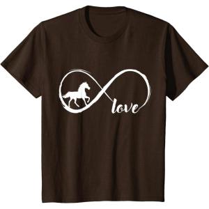 imageKids Gift For Horse Lover Infinite Love for kids TShirtBrown