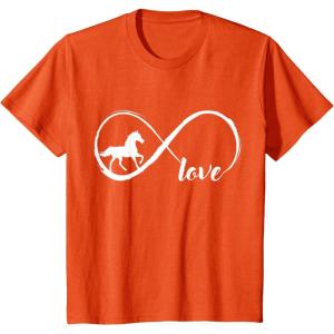 imageKids Gift For Horse Lover Infinite Love for kids TShirtOrange