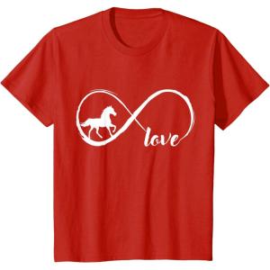 imageKids Gift For Horse Lover Infinite Love for kids TShirtRed