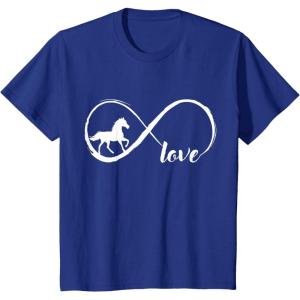 imageKids Gift For Horse Lover Infinite Love for kids TShirtRoyal Blue