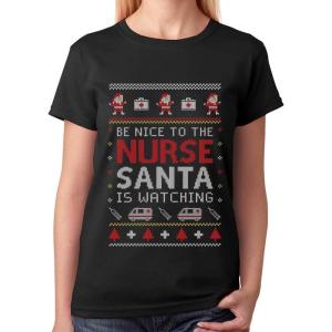 imageNurse Ugly Christmas TShirt Xmas Gift WomenBlack