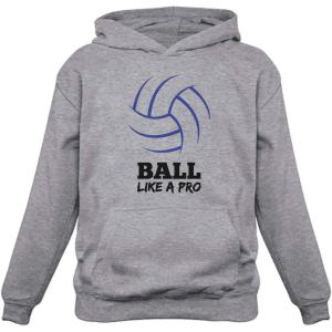 imageTeeStars  Volleyball  Ball Like a Pro Gift for Volleyball Fans Women HoodieGray