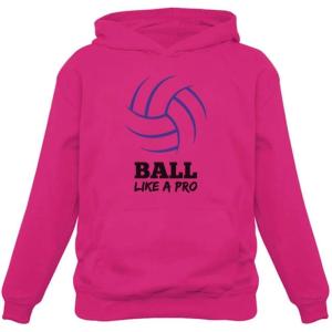 imageTeeStars  Volleyball  Ball Like a Pro Gift for Volleyball Fans Women HoodiePink