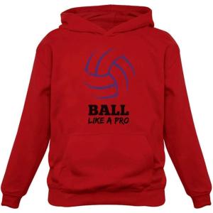 imageTeeStars  Volleyball  Ball Like a Pro Gift for Volleyball Fans Women HoodieRed