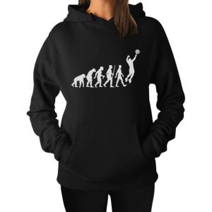 imageTeeStars  Volleyball Evolution  Gift for Volleyball Player Women HoodieBlack