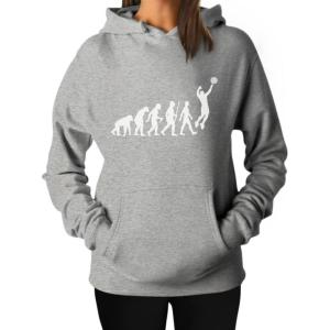 imageTeeStars  Volleyball Evolution  Gift for Volleyball Player Women HoodieGray