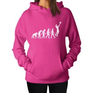 imageTeeStars  Volleyball Evolution  Gift for Volleyball Player Women HoodiePink