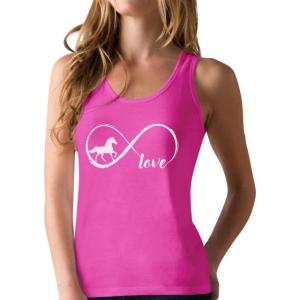 imageTstars  Gift for Horse Lover Infinite Love Racerback Tank TopBerry