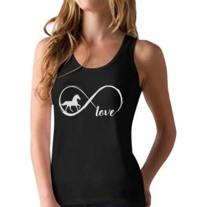 imageTstars  Gift for Horse Lover Infinite Love Racerback Tank TopBlack