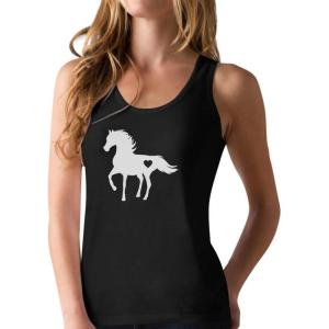 imageTstars  Gift for Horse Lover Love Horses Racerback Tank TopBlack