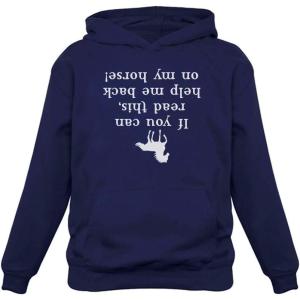 imageTstars  Help Me Back On My Horse Funny Gift Women HoodieBlue