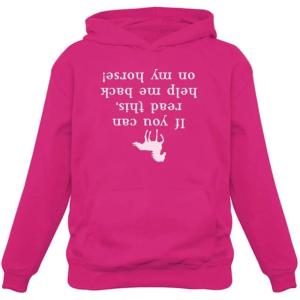 imageTstars  Help Me Back On My Horse Funny Gift Women HoodiePink