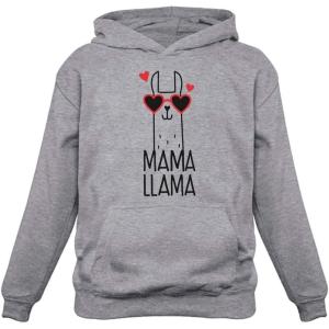 imageTstars  Mama Llama Gift for wifeMother Cute Women HoodieGray