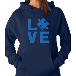 imageTstars Autism Awareness Month  I Love Someone With Autism Women HoodieBlue