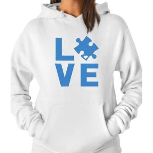 imageTstars Autism Awareness Month  I Love Someone With Autism Women HoodieWhite