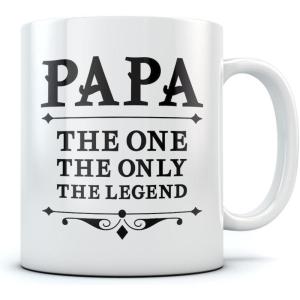 imageTstars Dad Mug Gifts for Papa from Daughter Son Fathers Day Funny Coffee Mugs For Dads 11 Oz WhiteThe Legend White