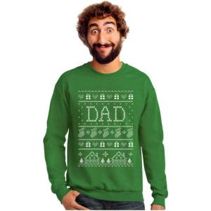 imageTstars Funny Gift for Dad Dads Ugly Christmas Sweater SweatshirtGreen
